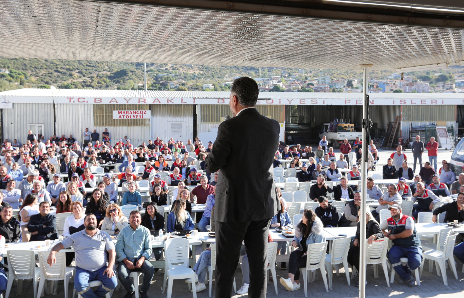 Başkan Sandal işçilerle buluştu - Birliğimizi kimse bozamaz (4)