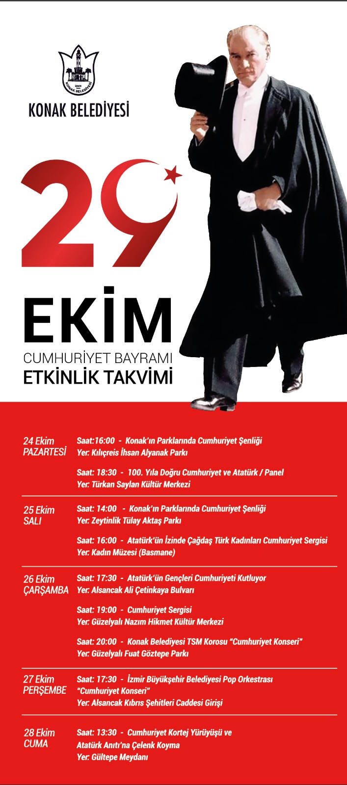 Konak’ta Cumhuriyet Bayramı hafta boyunca kutlanacak (2)