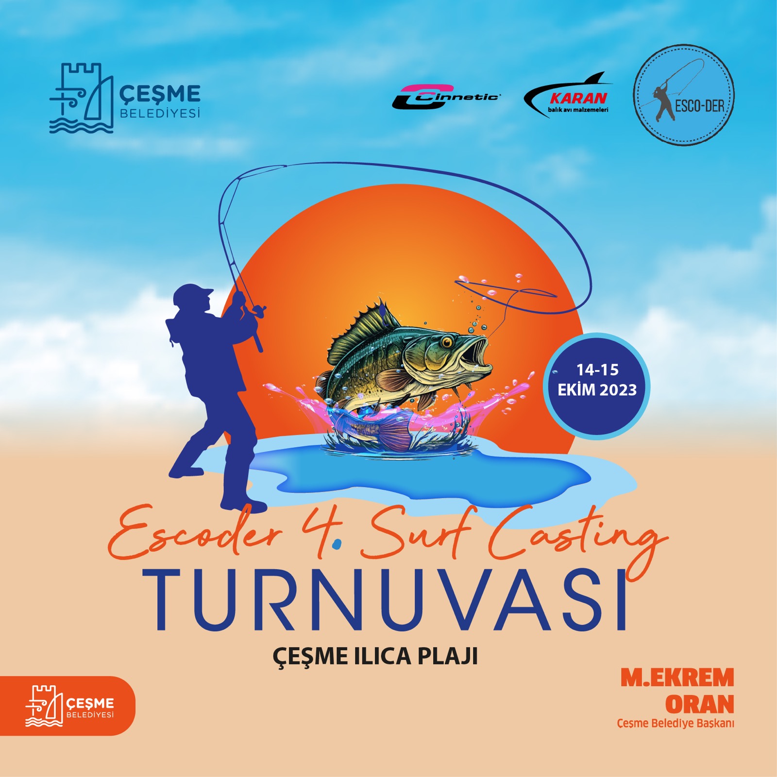 Çeşme'de 4. Surfcasting Turnuvası başlıyor4