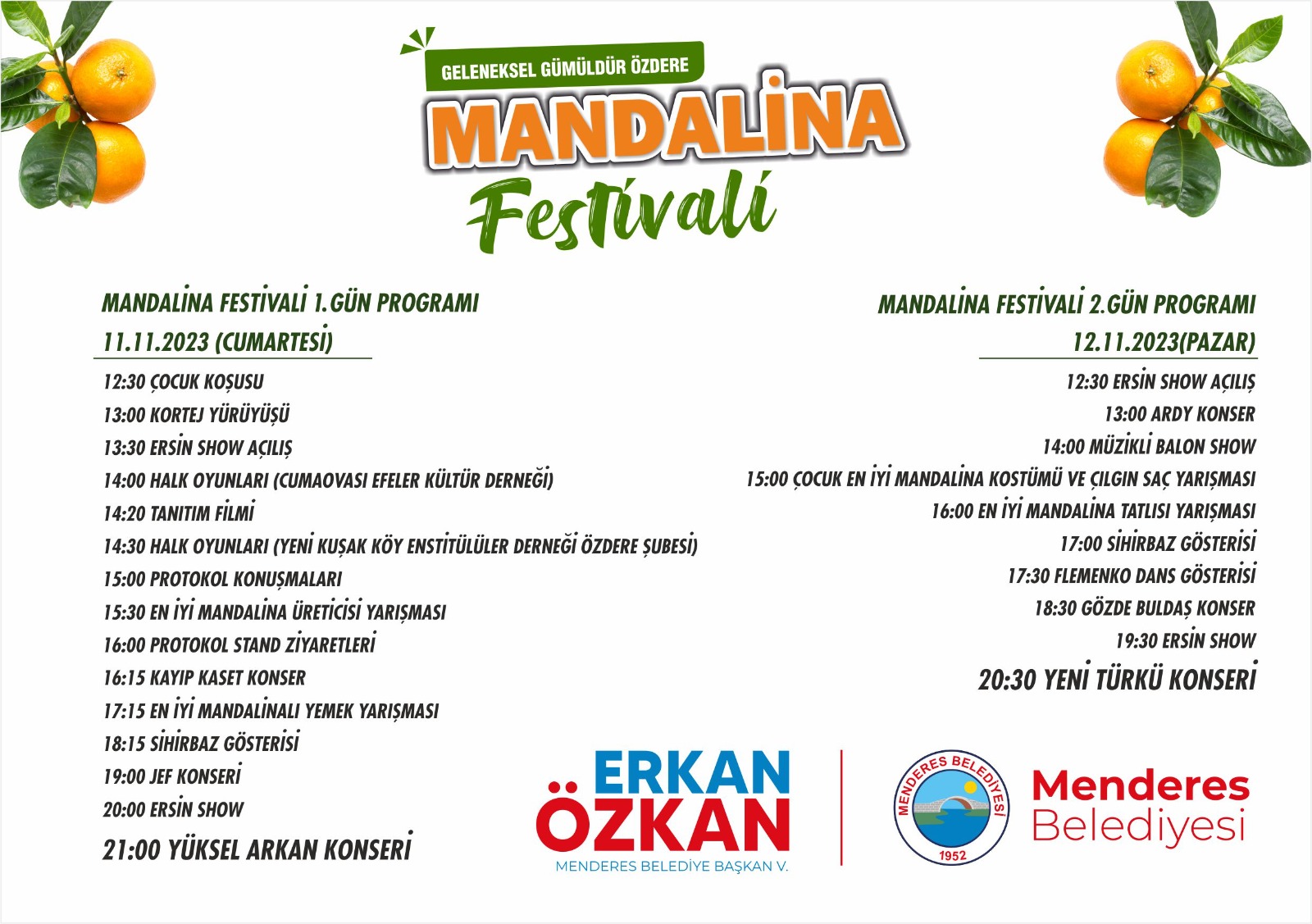 festıval programı