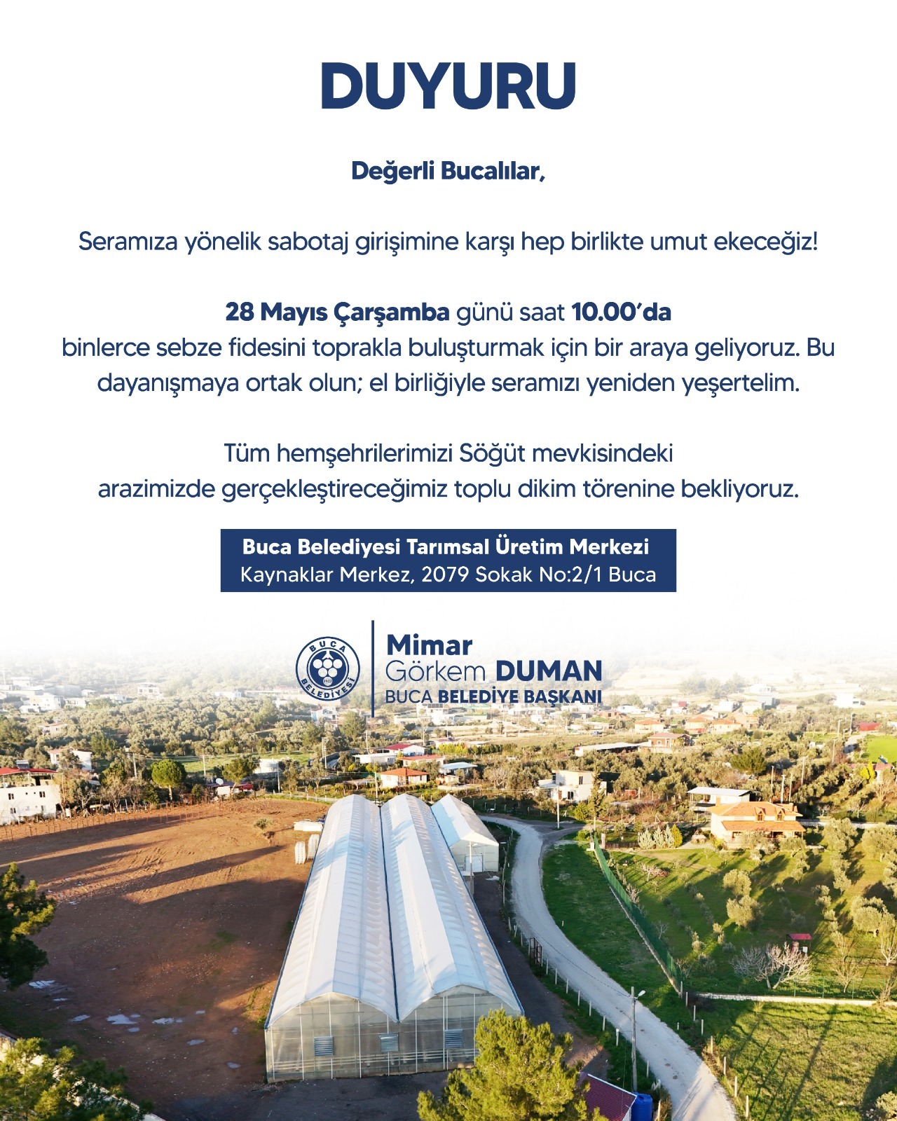 B U C A B E L E D İ Y E S İ D U Y U R U