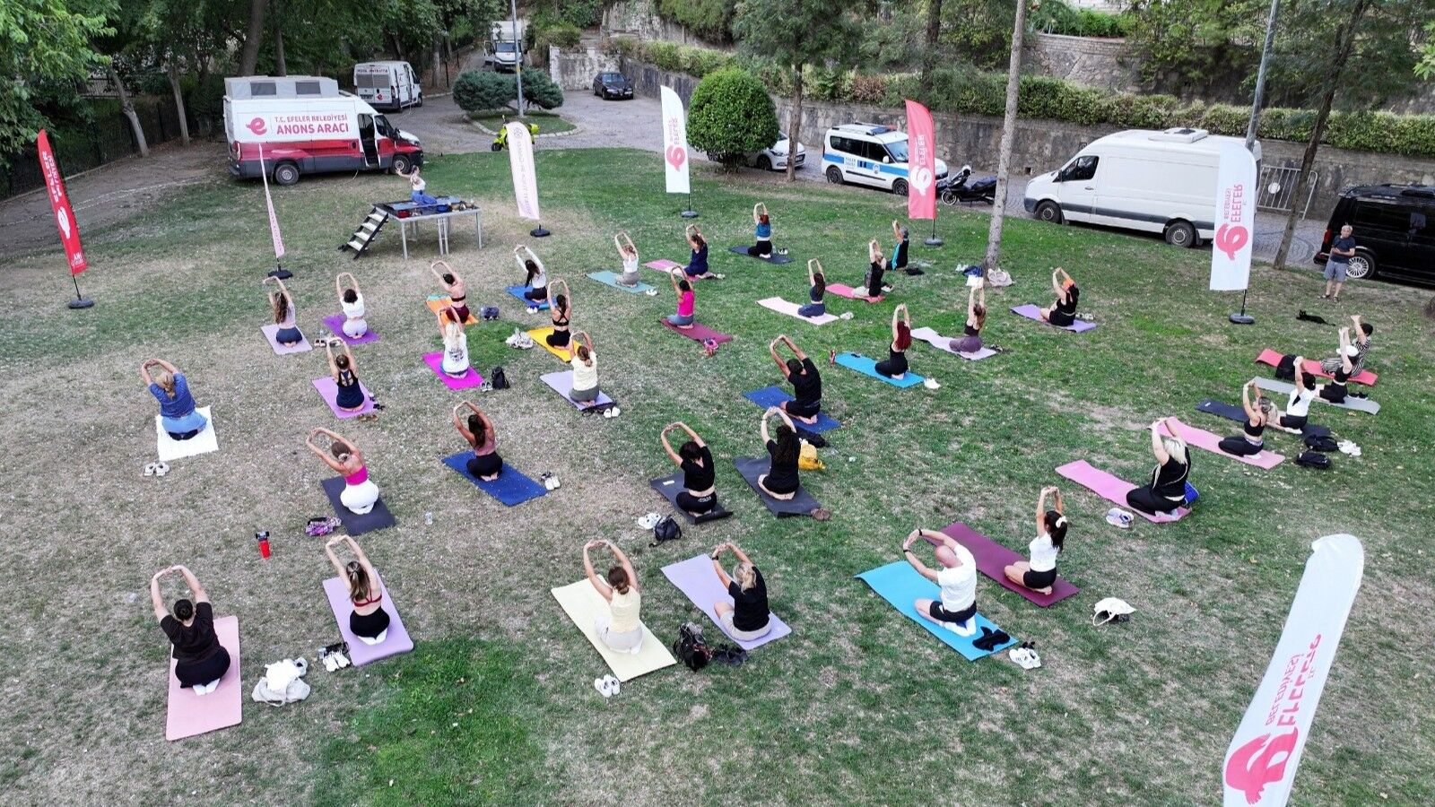 Efeler'den Pınarbaşı'nda Yoga ve Pilates Buluşması