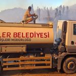 Çine'deki Yangına Efeler Belediyesi'nden Saha Desteği