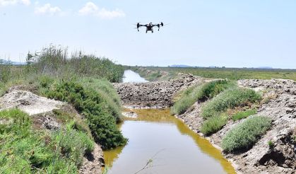 İzmir'de Sivrisinek ile Dronlu Mücadele