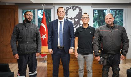 Moto Kuryelerden Başkan Eşki'ye Teşekkür Ziyareti