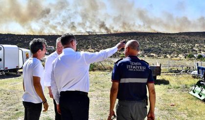 Başkan Tugay Urla'da Yangın Bölgesinde