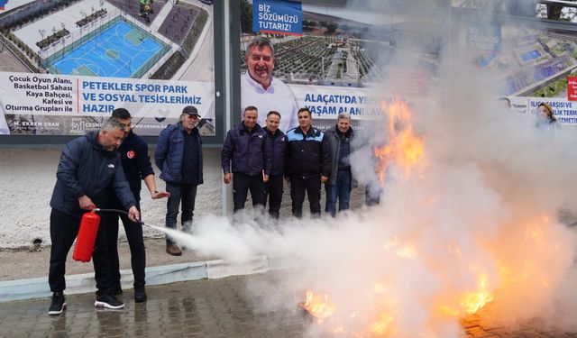 Çeşme'de Zabıta Personeline Yangın Güvenlik Eğitimi