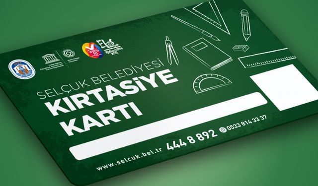 Selçuk'ta Öğrencilere Kırtasiye Kartı