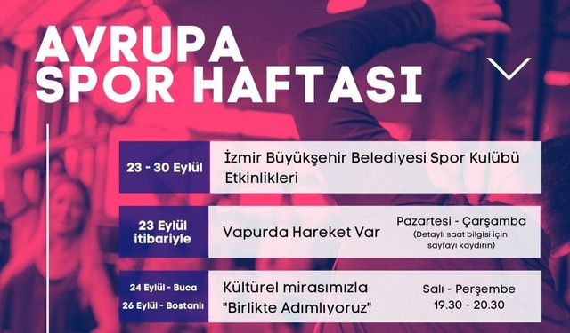 İzmir Avrupa Spor Haftası'na Hazır