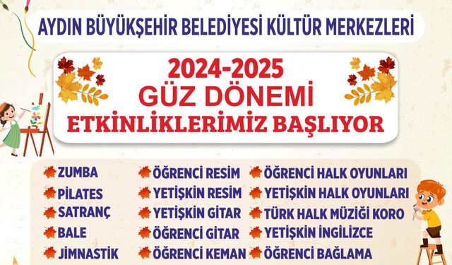 Aydın'da Ücretsiz Güz Dönemi Etkinlikleri Başlıyor