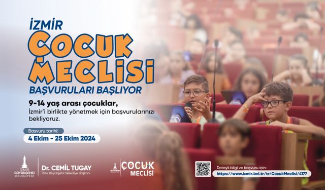 İzmir Çocuk Meclisi Başvuruları Başlıyor