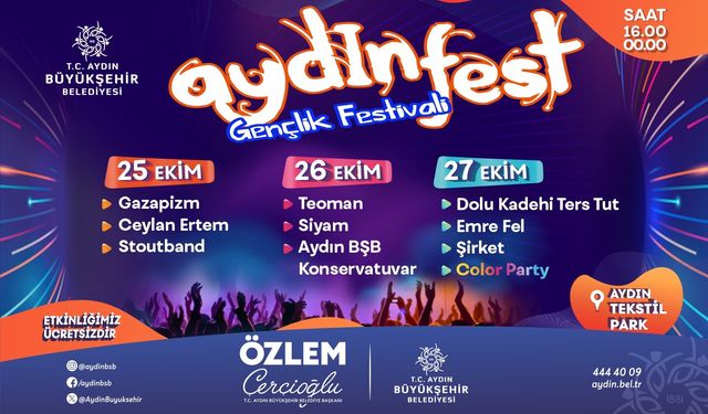 4. Aydınfest Gençlik Festivali İçin Geri Sayım Başladı