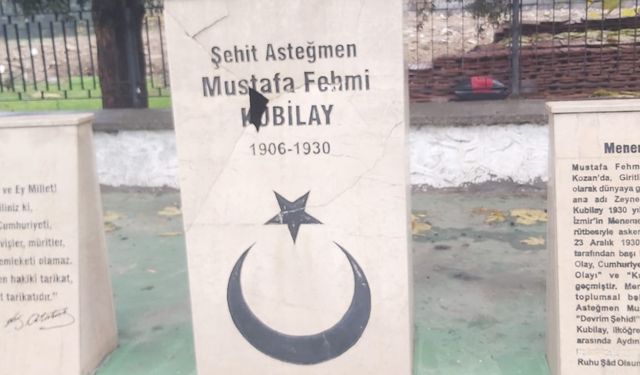 Aydın'da 'Devrim Şehidi' Kubilay'ın Büstüne Çirkin Saldırı