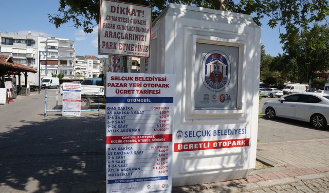 Efes Selçuk'ta Pazar Yeri Otoparkında Hem Ücretsiz Süre Arttı Hem Abonmanlık Başladı