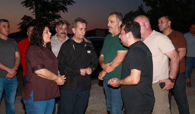 Başkan Yetişkin Yangın Bölgesinde: "Tüm İmkanlarımızla Sahadayız"