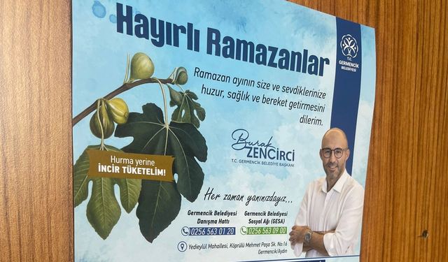 Germencik Belediyesi'nin Dağıttığı İmsakiyelerde İncir Vurgusu