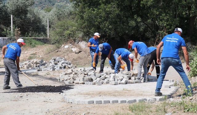 Bozdoğan Eymir'de Parke Taşı Döşeme Çalışması Tamamlandı