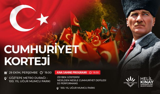 Karabağlar'da Cumhuriyet'in 103'üncü Yılı Dört Gün Boyunca Kutlanacak