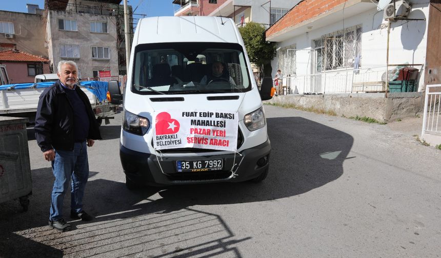 Bayraklı'da 'Ücretsiz Pazar Servisi' Dönemi