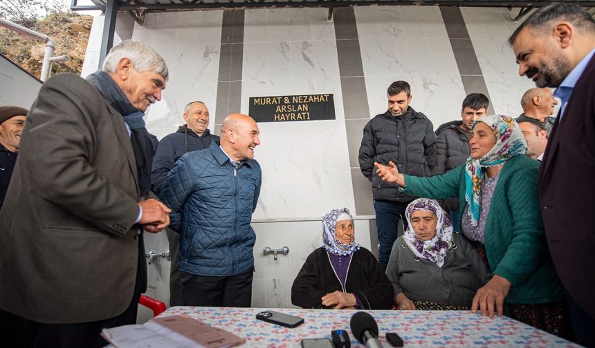 Başkan Soyer Bir Kez Daha Kiraz'ın Dokuzlar Köyünde