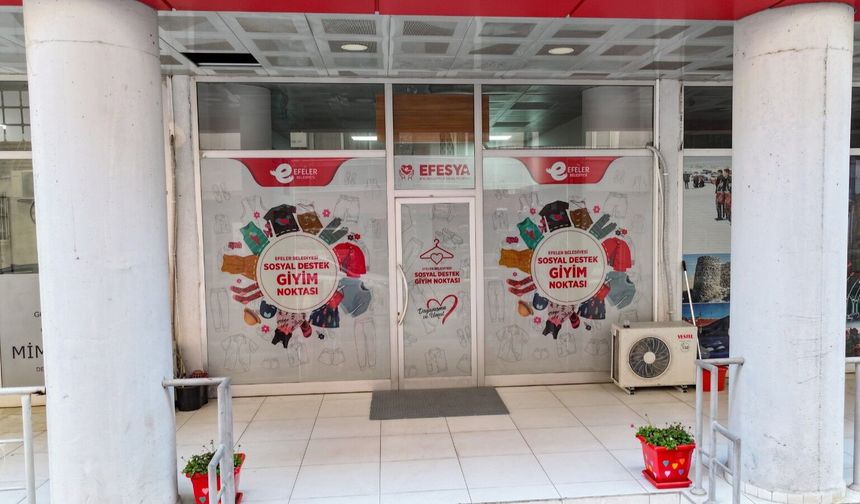 Efeler'in Sosyal Destek Giyim Noktası'na Yoğun İlgi