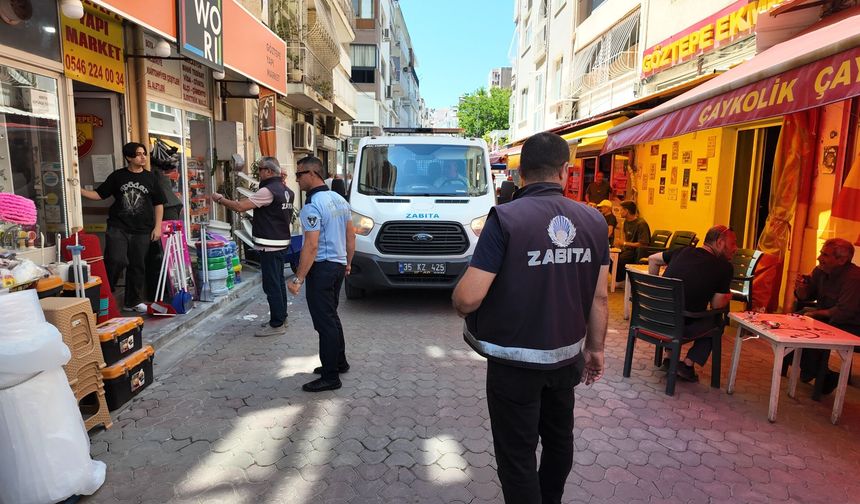 Konak Zabıtasından Kaldırım İşgallerine Karşı Sıkı Denetim