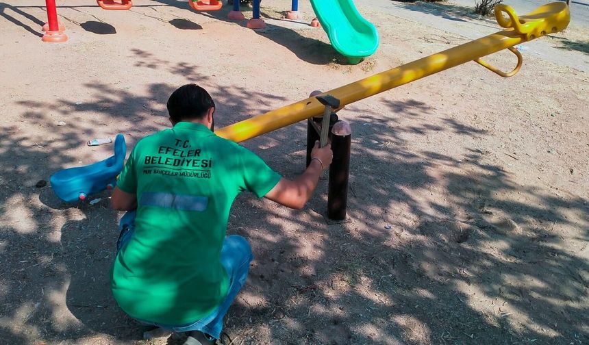 Efeler'in Çocuk Parklarında Güvenlik Mesaisi