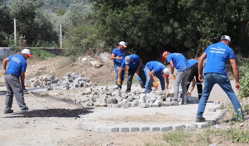 Bozdoğan Eymir'de Parke Taşı Döşeme Çalışması Tamamlandı