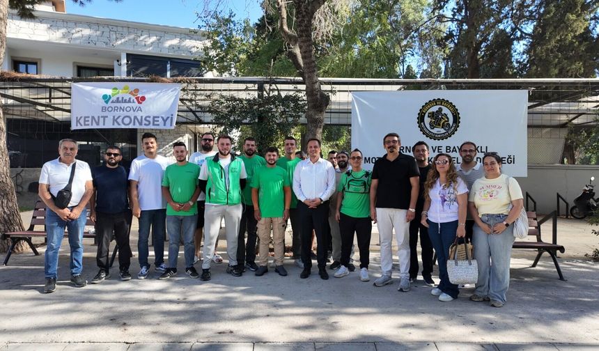 Bornova'nın Moto Kurye Parkı'nda Anlamlı Pilav Günü