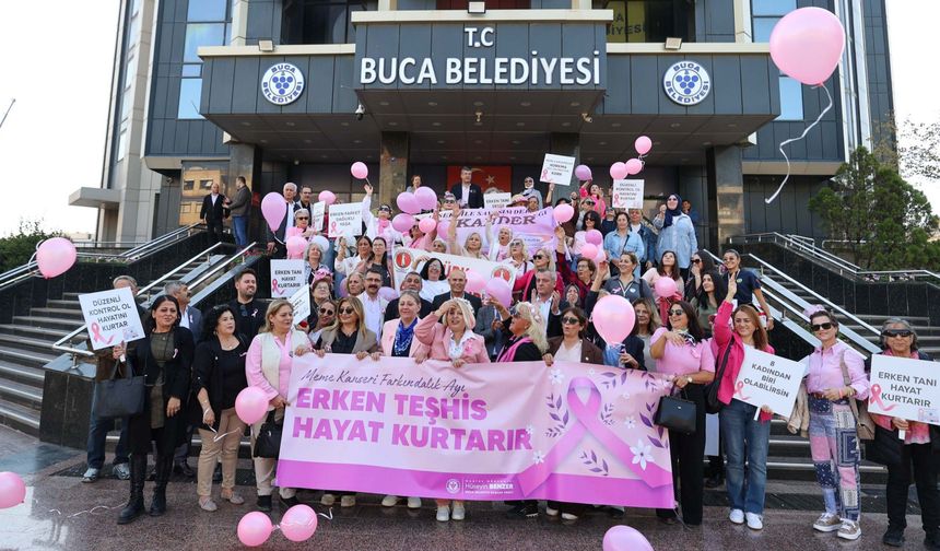 Buca'da Meme Kanseri İçin Pembe Yürüyüş